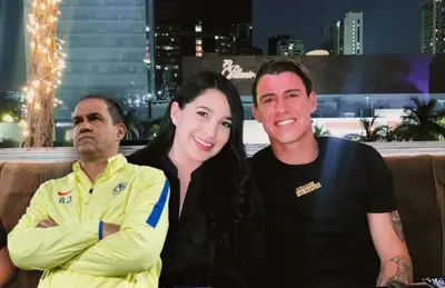 Adriana Castillo y Cristian Calderón, a su lado André Jardine/ Foto Soy Fútbol.