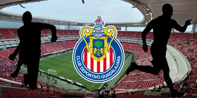 Akron de fondo, tomado de Wikipedia, con escudo de Chivas al frente
