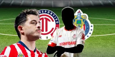 Alan Mozo junto a futbolista incógnito del Toluca / FOTO FUTBOL TOTAL