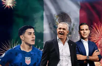 Alejandro Zendejas, Javier Aguirre y Rafael Márquez/Foto Villa del Palmar Loreto.