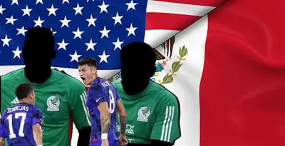 Alejandro Zendejas y Brandon Vázquez junto a 2 jugadores incógnitos del Tri / FOTO ISTOCK