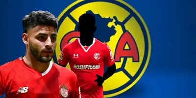 Alexis Vega junto a futbolista incógnito del Toluca / FOTO GETTY IMAGES