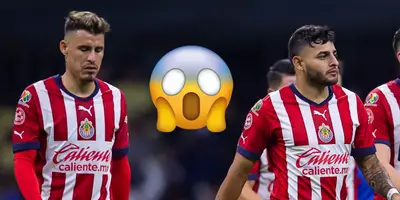 Alexis Vega y Chicote Calderón en partido con Chivas. Foto: Mediotiempo.