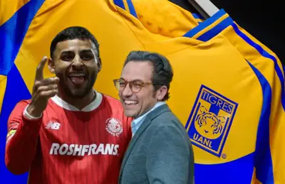 Alexis Vega y Mauricio Culebro riendo/ Foto Tigres.