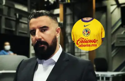 Álvaro Morales y camiseta del América/Foto Milenio.