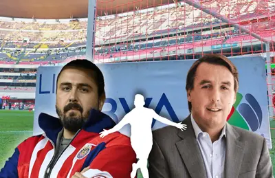 Amaury Vergara, Emilio Azcárraga y silueta/ Foto Fútbol Total.