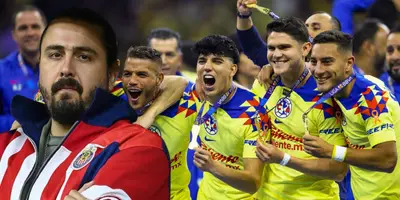 Amaury Vergara junto a jugadores del América / FOTO Fútbol Total