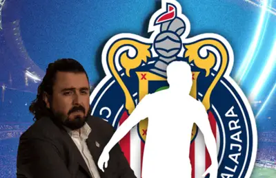 Amaury Vergara y silueta de futbolista/Foto Chivas.