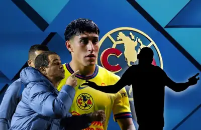 André Jardine, Alejandro Zendejas y silueta de Matheus Doria/ Foto Club América.