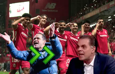 André Jardine, Christian Martinoli y jugadores del Toluca/Foto 365scores.