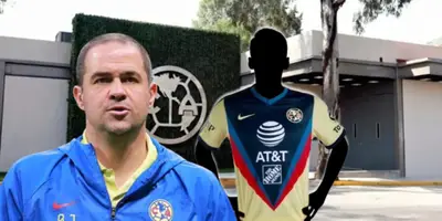 André Jardine junto a futbolista incógnito del América / FOTO SPORT ILLUSTRATED