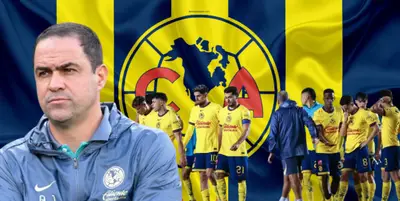 André Jardine junto a futbolistas del América / FOTO GETTY IMAGES