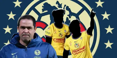 André Jardine junto a futbolistas del América / FOTO RÉCORD