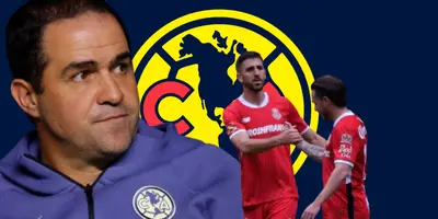 André Jardine junto a futbolistas del Toluca / FOTO JAM MEDIA