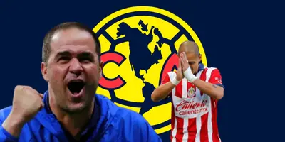 André Jardine junto a Javier Hernández / FOTO BOLAVIP