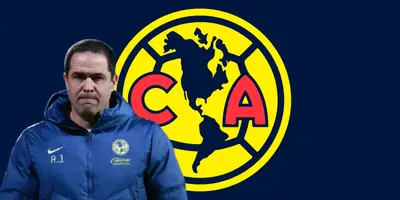 André Jardine junto al escudo del América / FOTO RÉCORD