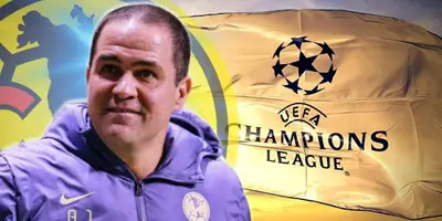 André Jardine junto al escudo del América / FOTO X