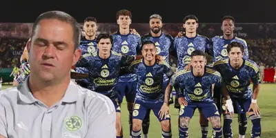 André Jardine junto al XI titular del América ante FC Juárez / FOTO TNT SPORTS