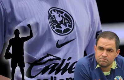 André Jardine pensativo y un jugador con el puño alzado/ Foto Club América.