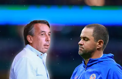 André Jardine y Emilio Azcárraga /Foto Azteca Deportes.