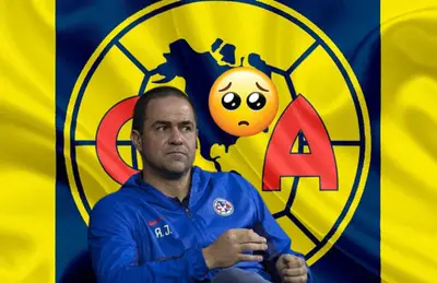 André Jardine y emoji con cara a punto de llorar/Foto Pasión Águila.