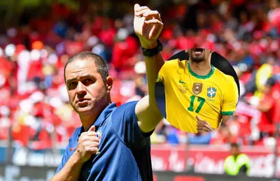 André Jardine y futbolista brasileño recortado/Foto Getty Images.