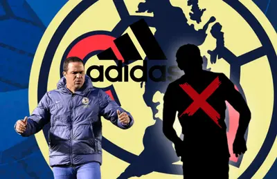 André Jardine y sombra de jugador/Foto Club América.