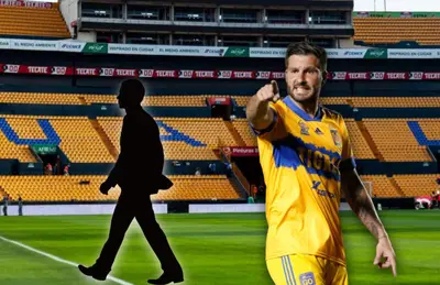 André Pierre Gignac señalando y silueta de hombre/ Foto Claro Sports.