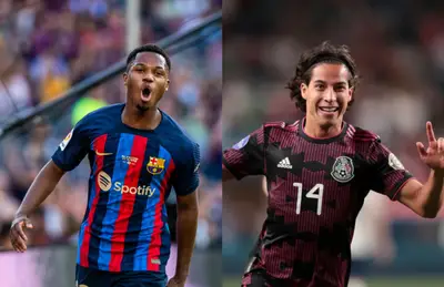 Ansu Fati y Diego Lainez/Foto Sopitas.