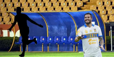 Banca del Estadio de Tigres de fondo. Foto; Reforma