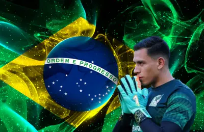 Bandera de Brasil y Luis Malagón rezando/Foto Pngtree.