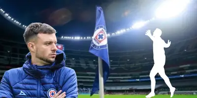Bandera de Cruz Azul en el Azteca, con Anselmi. Foto: Bolavip