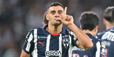Berterame en partido con Rayados. Foto: Getty