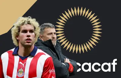 Cade Cowell y Oscar Junyent detrás/Foto CONCACAF.