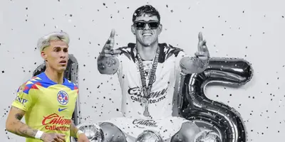 Calderón celebrando la 15 del América. Foto; Club América