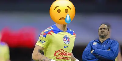 Calderón tapado con emoji en partido con América. Foto: Debate