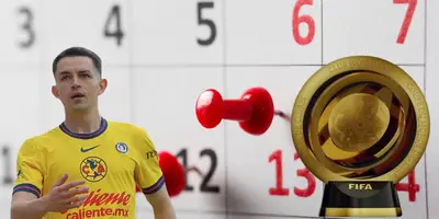 Calendario tomado de Canva, con Fidalgo y trofeo del MDC delante.
