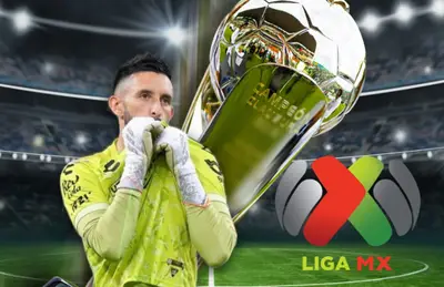 Camilo Vargas y logo de Liga MX/Foto El Financiero.