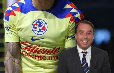 Camiseta de las Águilas y Emilio Azcárraga/Foto Sportsjudge.