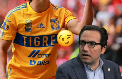 Camiseta de Tigres y Mauricio Culebro /Foto TV Azteca.