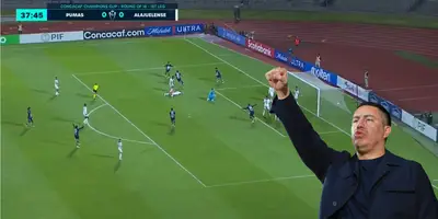 Captura de Concachampions del gol de Pumas