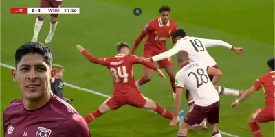 Captura de ESPN del autogol provocado por Edson