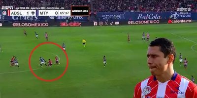 Captura de ESPN del error de Domínguez