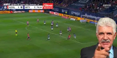 Captura de ESPN del golazo de Chávez