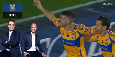 Captura de FOX Sports del gol de Brunetta