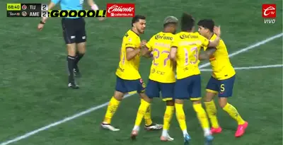 Captura de la celebración de Aguirre, tomada de Caliente TV