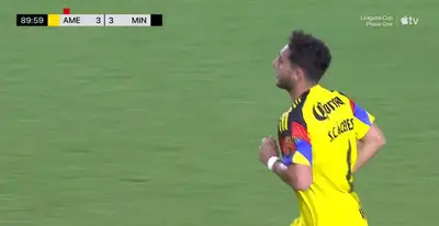 Captura de Leagues Cup del gol de Cáceres