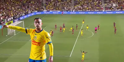 Captura de Leagues Cup del gol de Sánchez