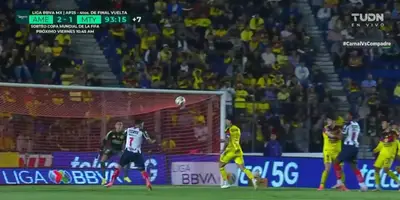 Captura de Liga MX del gol de Rayados