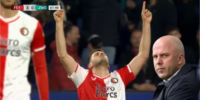 Captura de pantalla de Fútbol Picante, en el momento en que Giménez celebra su primer gol.